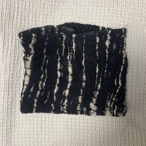 Chantique Black and Cream Tube Top